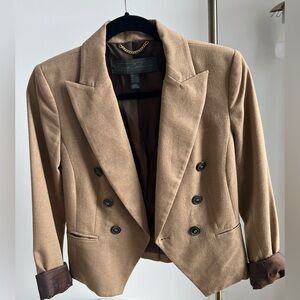 Mango Tan Wool Blazer